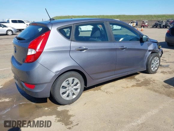 2017 Hyundai Accent SE with VIN KMHCT5AEXHU345127, listed as a IAAI auction lot 41601208 with 155,738 mi miles. Bid and sale history available at carsss.com. Image 4.