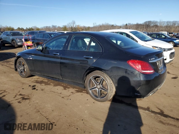 2016 Mercedes-Benz C 450 AMG with VIN 55SWF6EB8GU142712, listed as a Copart auction lot 47525155 with 118,110 mi miles and Salvage Title. Bid and sale history available at carsss.com. Image 2.
