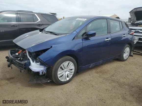 2025 Nissan LEAF S with VIN 1N4AZ1BV4SC558885, listed as a Copart auction lot 50250425 with 2,618 mi miles and Salvage Title. Bid and sale history available at carsss.com. Image 1.