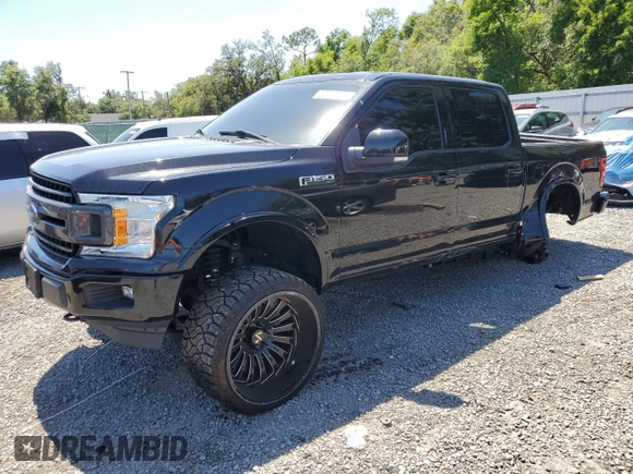 2018 Ford F-150 XL with VIN 1FTEW1EG3JKF99594, listed as a Copart auction lot 52247735 with 76,065 mi miles and Salvage Title. Bid and sale history available at carsss.com. Image 1.