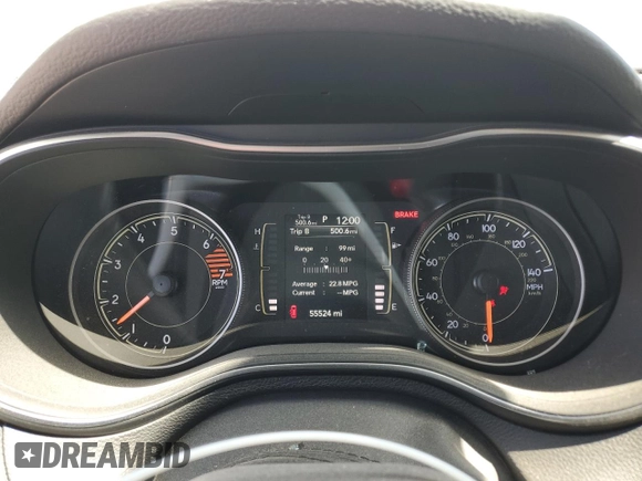2020 Jeep Cherokee Altitude with VIN 1C4PJLLB2LD592914, listed as a Copart auction lot 57686955 with 55,524 mi miles and Salvage title. Bid and sale history available at DreamBid. Image 9.