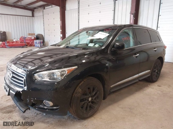 2014 Infiniti QX60 with VIN 5N1AL0MM2EC520243, listed as a IAAI auction lot 41845135 with 101,276 mi miles. Bid and sale history available at carsss.com. Image 2.