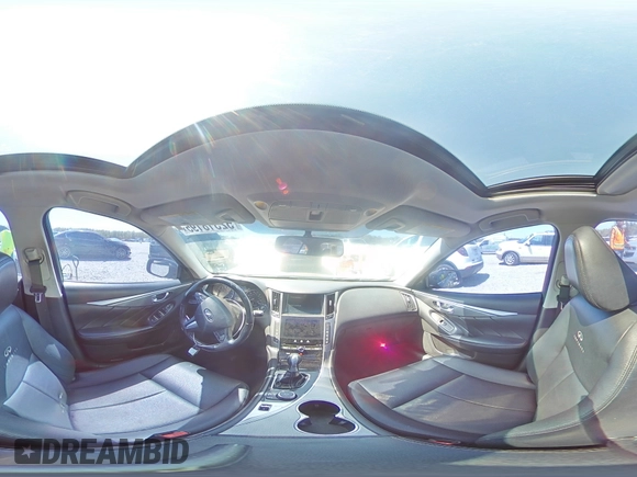 2014 Infiniti Q50 with VIN JN1BV7AP4EM687999, listed as a Copart auction lot 52318195 with 155,516 mi miles and Salvage title. Bid and sale history available at DreamBid. Image 13.
