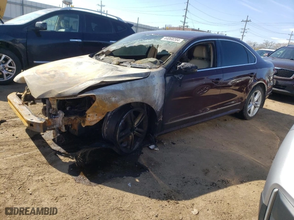 2014 Volkswagen Passat TDI SEL Premium with VIN 1VWCN7A33EC033514, listed as a Copart auction lot 44068204 with 0 mi miles and Salvage Title. Bid and sale history available at carsss.com. Image 1.