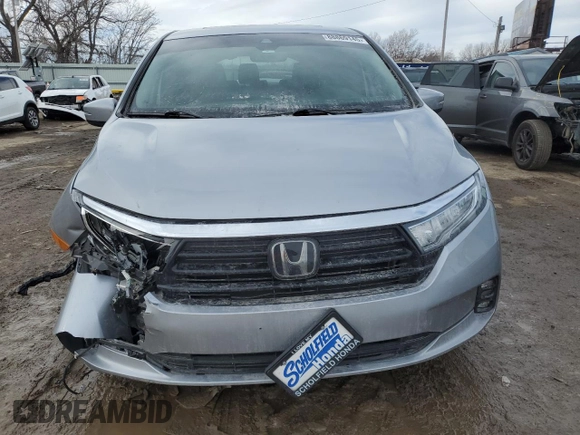 2021 Honda Odyssey EX-L with VIN 5FNRL6H77MB039727, listed as a Copart auction lot 88869145 with Not Provided miles and Salvage Title. Bid and sale history available at DreamBid. Image 5.