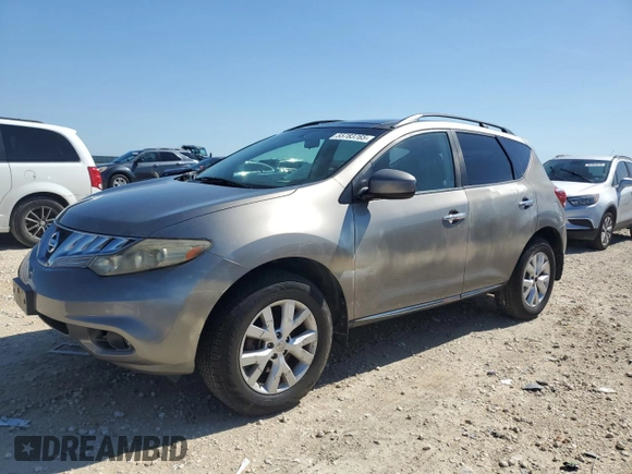2012 Nissan Murano S with VIN JN8AZ1MU7CW107565, listed as a Copart auction lot 55783765 with 135,410 mi miles and Clean Title. Bid and sale history available at carsss.com. Image 1.