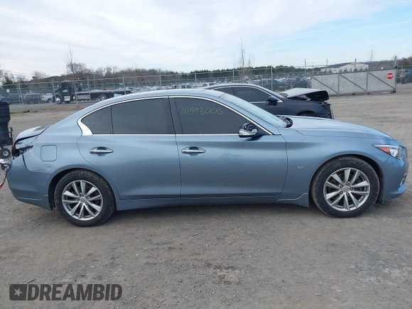 2015 Infiniti Q50 with VIN JN1BV7AR0FM392708, listed as a IAAI auction lot 41593006 with 109,066 mi miles. Bid and sale history available at carsss.com. Image 13.