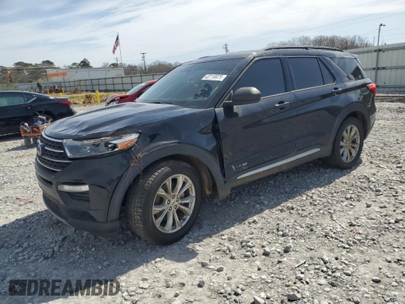 2021 Ford Explorer XLT with VIN 1FMSK7DH0MGA37215, listed as a Copart auction lot 48119975 with 80,424 mi miles and Salvage Title. Bid and sale history available at DreamBid. Image 1.