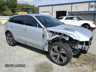2023 Jaguar F-Pace SVR with VIN SADCZ2EE9PA708761, listed as a Copart auction lot 69895114 with 20,217 mi miles and Salvage Title. Bid and sale history available at DreamBid. Image 4.