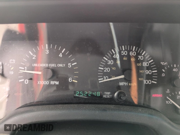 1999 Jeep Cherokee Sport with VIN 1J4FF68S2XL648735, listed as a Copart auction lot 58758115 with 252,248 mi miles and Salvage title. Bid and sale history available at DreamBid. Image 9.