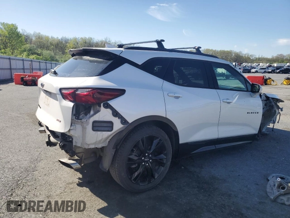 2021 Chevrolet Blazer RS with VIN 3GNKBKRS7MS544729, listed as a Copart auction lot 54653755 with 61,938 mi miles and Salvage title. Bid and sale history available at DreamBid. Image 3.