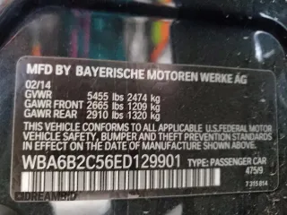 2014 BMW 6 Series 650i z VIN WBA6B2C56ED129901, wystawiony jako Copart lot #41619755 z przebiegiem 131 208 mil mil oraz Czysty tytuł • Clean title. Historia ofert i sprzedaży dostępna na DreamBid. Obrazek 12.