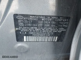 2018 Hyundai Elantra SE with VIN KMHD74LF2JU578773, listed as a IAAI auction lot 41991059 with 19,834 mi miles. Bid and sale history available at carsss.com. Image 9.