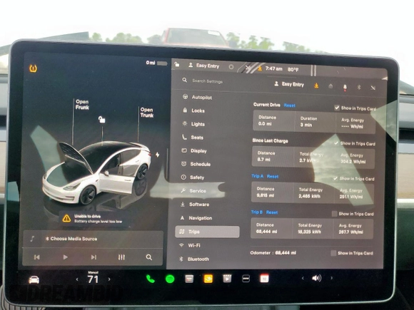 2023 Tesla Model 3 с VIN 5YJ3E1EA8PF418579, выставлен на аукционе Copart как лот 64472165 с пробегом 68 444 миль миль и Списание • Salvage title. История ставок и продаж доступна на DreamBid. Изображение 9.