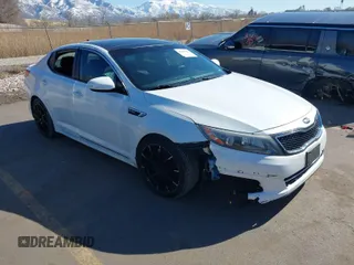 2015 Kia Optima SX Turbo with VIN 5XXGR4A63FG469959, listed as a IAAI auction lot 41667824 with 144,253 mi miles. Bid and sale history available at carsss.com. Image 1.
