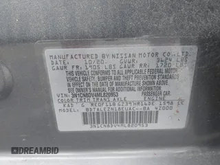 2021 Nissan Versa S with VIN 3N1CN8DV4ML820953, listed as a IAAI auction lot 42756876 with 59,119 mi miles and . Bid and sale history available at DreamBid. Image 9.