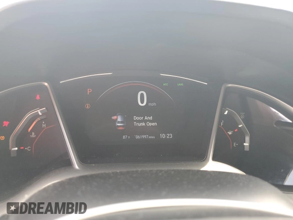 2020 Honda Civic Sedan Sport with VIN 2HGFC2F87LH537167, listed as a Copart auction lot 54429995 with 61,997 mi miles and Salvage Title. Bid and sale history available at carsss.com. Image 9.