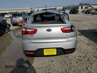 2015 Kia Rio LX with VIN KNADM4A3XF6506587, listed as a Copart auction lot 49625725 with 142,105 mi miles and Salvage Title. Bid and sale history available at carsss.com. Image 6.