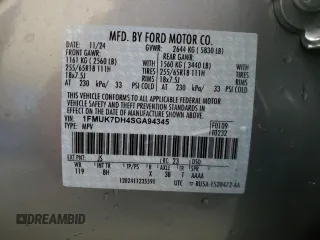2025 Ford Explorer Active с VIN 1FMUK7DH4SGA94345, выставлен на аукционе Copart как лот 56385465 с пробегом 2 472 миль миль и Списание • Salvage title. История ставок и продаж доступна на DreamBid. Изображение 13.