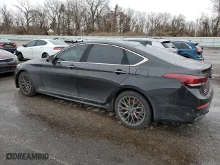2018 Genesis G80 3.3T Sport with VIN KMHGN4JB2JU232239, listed as a Copart auction lot 41812803 with 79,720 mi miles. Bid and sale history available at carsss.com. Image 2.