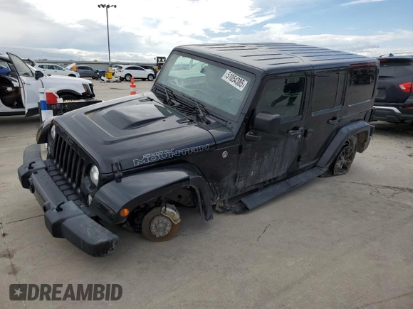 2017 Jeep Wrangler Unlimited Sahara with VIN 1C4BJWEG6HL640223, listed as a Copart auction lot 51054385 with 73,797 mi miles and Clean Title. Bid and sale history available at carsss.com. Image 1.
