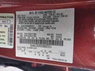 2014 Lincoln MKZ z VIN 3LN6L2G9XER802351, wystawiony jako IAAI lot #41883871 z przebiegiem Nie podano mil oraz . Historia ofert i sprzedaży dostępna na DreamBid. Obrazek 9.