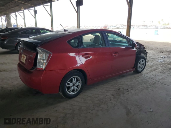 2010 Toyota Prius II with VIN JTDKN3DU2A0062185, listed as a Copart auction lot 55241065 with 180,315 mi miles and Salvage Title. Bid and sale history available at DreamBid. Image 3.