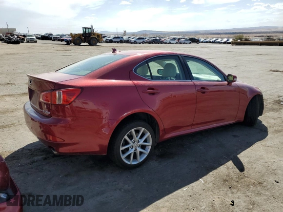 2013 Lexus IS 250 with VIN JTHCF5C20D5063323, listed as a Copart auction lot 50349985 with 92,610 mi miles and Salvage title. Bid and sale history available at DreamBid. Image 3.