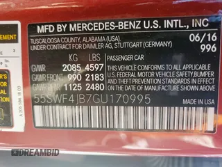 2016 Mercedes-Benz C 300 с VIN 55SWF4JB7GU170995, выставлен на аукционе Copart как лот 60697515 с пробегом 112 895 миль миль и Списание • Salvage title. История ставок и продаж доступна на DreamBid. Изображение 12.