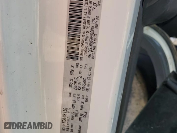 2017 Ram ProMaster Cargo with VIN 3C6TRVNG0HE502815, listed as a Copart auction lot 53471934 with Not Provided miles and Salvage Title. Bid and sale history available at carsss.com. Image 14.