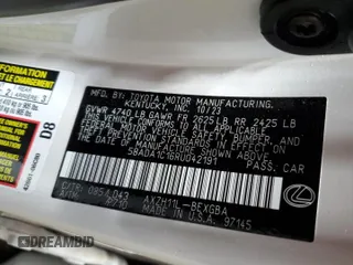 2024 Lexus ES with VIN 58ADA1C16RU042191, listed as a Copart auction lot 53578055 with 36,586 mi miles and Salvage Title. Bid and sale history available at carsss.com. Image 13.