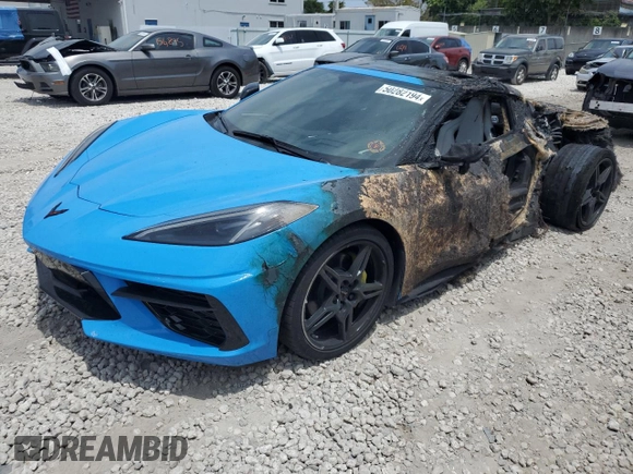 2020 Chevrolet Corvette 2LT with VIN 1G1Y72D48L5109331, listed as a Copart auction lot 50282194 with 0 mi miles and Non Repairable. Bid and sale history available at carsss.com. Image 1.