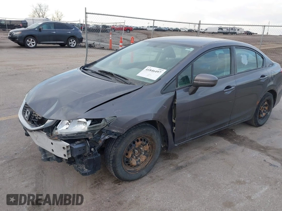 2015 Honda Civic Sedan LX with VIN 19XFB2F59FE258410, listed as a IAAI auction lot 41846497 with 204,917 mi miles. Bid and sale history available at carsss.com. Image 18.