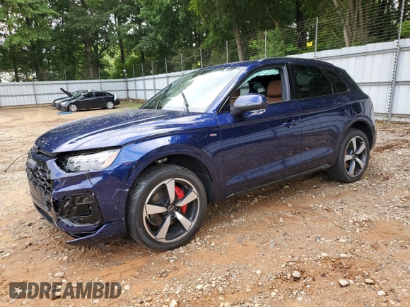2024 Audi Q5 S line Prestige with VIN WA1FAAFY2R2044846, listed as a Copart auction lot 61448115 with 16,569 mi miles and Salvage title. Bid and sale history available at DreamBid. Image 1.