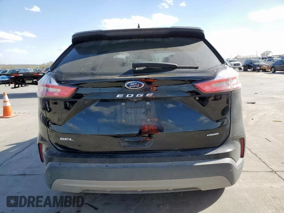 2024 Ford Edge SEL with VIN 2FMPK4J94RBA17047, listed as a Copart auction lot 49618415 with 21,047 mi miles and Salvage Title. Bid and sale history available at carsss.com. Image 6.