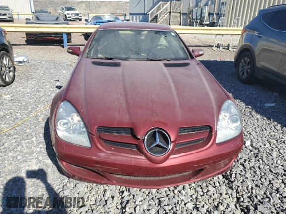 2007 Mercedes-Benz SLK-Class 3.0L with VIN WDBWK54F17F141102, listed as a Copart auction lot 46581855 with 0 mi miles and Salvage Title. Bid and sale history available at carsss.com. Image 5.