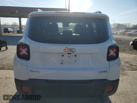 2017 Jeep Renegade Latitude with VIN ZACCJBBB2HPF24891, listed as a Copart auction lot 50672155 with 93,730 mi miles and Salvage Title. Bid and sale history available at carsss.com. Image 6.
