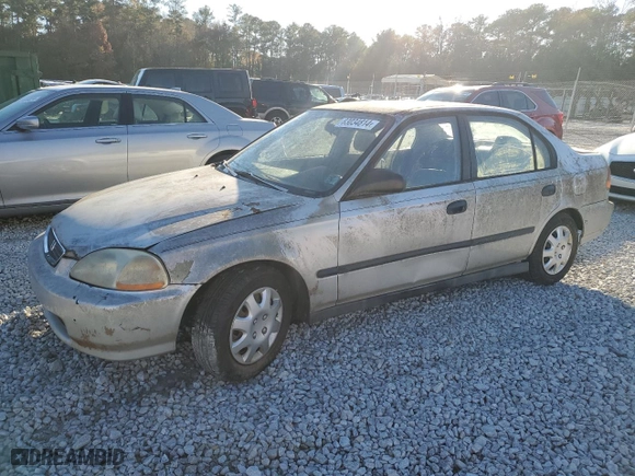 1998 Honda Civic DX with VIN 1HGEJ6622WL004591, listed as a Copart auction lot 83034814 with 282,467 mi miles and Clean Title. Bid and sale history available at carsss.com. Image 1.