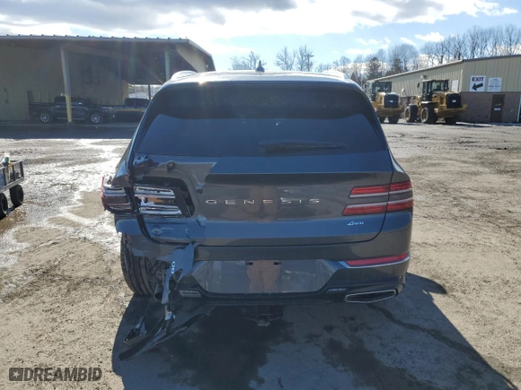 2023 Genesis GV80 with VIN KMUHBDSB5PU120430, listed as a Copart auction lot 43413055 with 16,949 mi miles and Salvage Title. Bid and sale history available at carsss.com. Image 6.