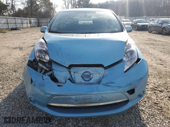 2015 Nissan LEAF SV with VIN 1N4AZ0CP9FC331627, listed as a Copart auction lot 49978385 with 35,196 mi miles and Salvage Title. Bid and sale history available at carsss.com. Image 5.