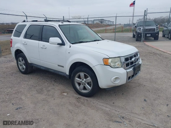 2008 Ford Escape Limited with VIN 1FMCU04168KE51420, listed as a IAAI auction lot 41435393 with 123,005 mi miles. Bid and sale history available at carsss.com. Image 1.