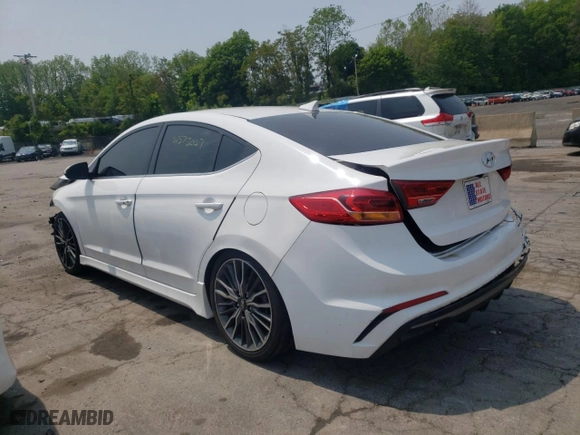 2018 Hyundai Elantra Sport with VIN KMHD04LB3JU539207, listed as a Copart auction lot 51573023 with 50,891 mi miles and Salvage Title. Bid and sale history available at carsss.com. Image 2.