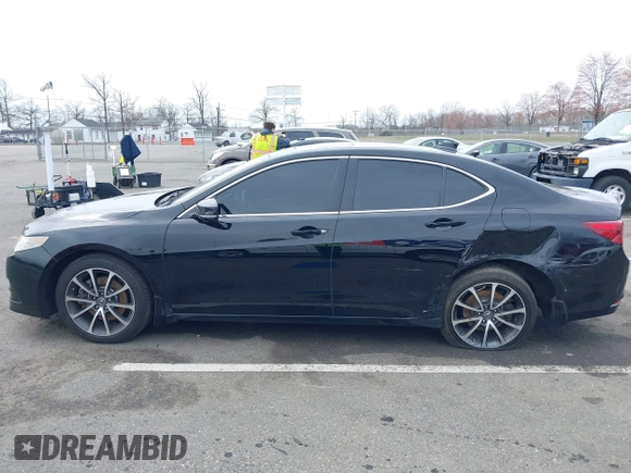 2015 Acura TLX with VIN 19UUB1F3XFA023244, listed as a IAAI auction lot 41890754 with 92,090 mi miles. Bid and sale history available at carsss.com. Image 6.