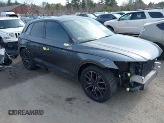 2021 Audi SQ5 Premium Plus with VIN WA1B4AFY7M2011453, listed as a IAAI auction lot 41768561 with 45,596 mi miles. Bid and sale history available at carsss.com. Image 1.