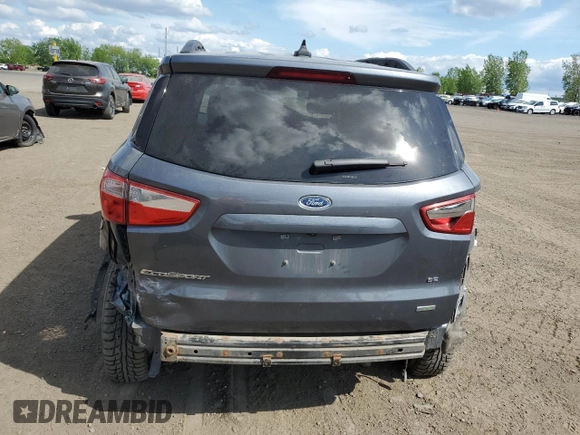 2018 Ford EcoSport SE with VIN MAJ3P1TEXJC248073, listed as a Copart auction lot 58662875 with 58,370 mi miles and Salvage title. Bid and sale history available at DreamBid. Image 6.