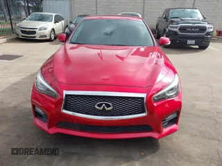 2017 Infiniti Q50 Red Sport 400 with VIN JN1FV7AR4HM870570, listed as a IAAI auction lot 41510557 with 1 mi miles. Bid and sale history available at carsss.com. Image 13.