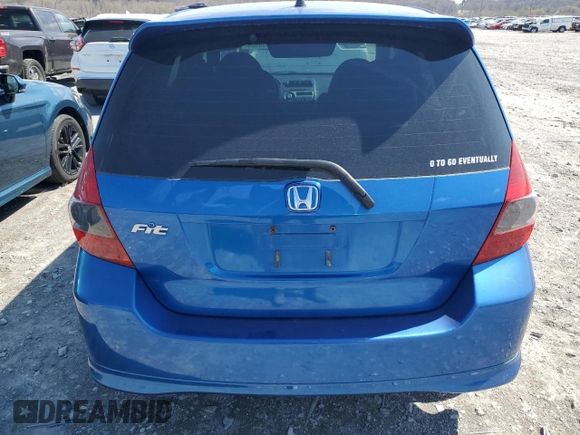 2007 Honda Fit Sport with VIN JHMGD37687S048728, listed as a Copart auction lot 50455905 with 118,340 mi miles and Salvage Title. Bid and sale history available at carsss.com. Image 6.