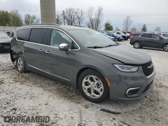 2022 Chrysler Pacifica Limited with VIN 2C4RC1GG9NR104524, listed as a Copart auction lot 54826355 with 57,709 mi miles and Salvage title. Bid and sale history available at DreamBid. Image 4.