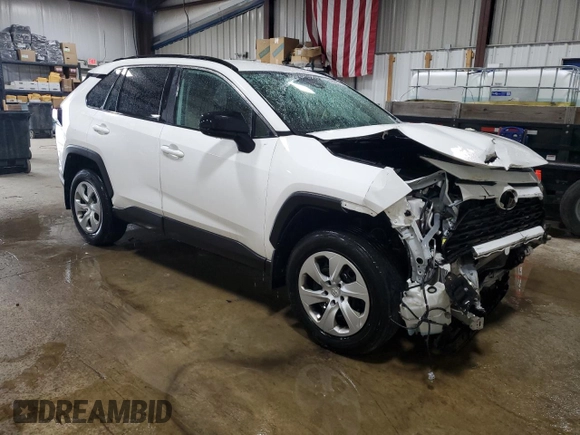 2019 Toyota RAV4 LE with VIN 2T3F1RFV7KC021068, listed as a Copart auction lot 50889575 with 34,749 mi miles and Salvage Title. Bid and sale history available at DreamBid. Image 4.