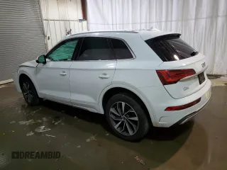 2021 Audi Q5 Premium Plus with VIN WA1BAAFY1M2104932, listed as a Copart auction lot 37827613 with Not Provided miles. Bid and sale history available at carsss.com. Image 2.
